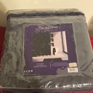 Oscar Oliver navy Shower Curtain
